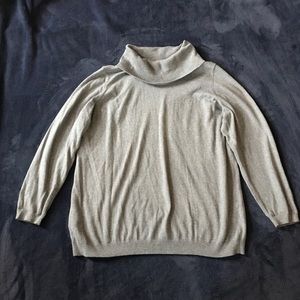 Land’s End Gray Cowl Neck Tunic Sweater